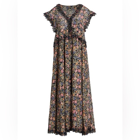NWOT Free People Milania Floral Maxi Dress size S - Picture 2 of 9
